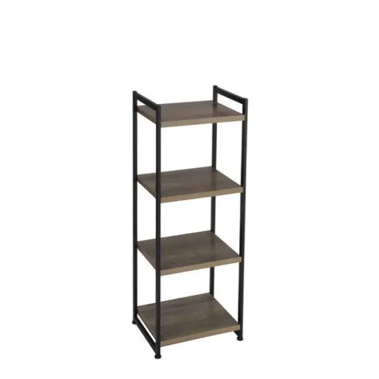 Household Essentials Jamestown 4-Shelf Narrow Ashwood Bookshelf {1}