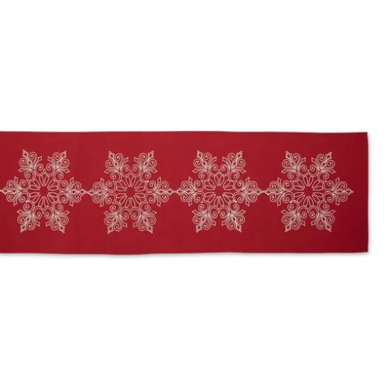 DII&reg; 70" Sparkle Snowflakes Embroidered Table Runner {3}