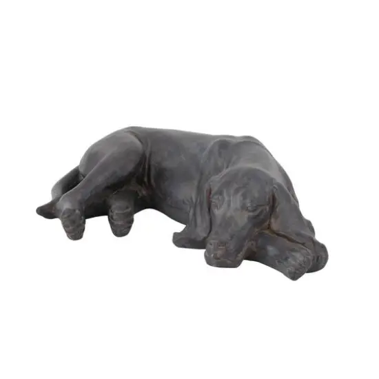 Black Modern farmhouse Dog Garden Sculpture, 23" x 13" x 6" {3}