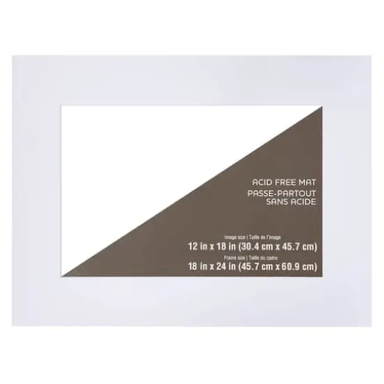 18" x 24" Mat By Studio D&eacute;cor&reg;, 12" x 18" Opening White {7}