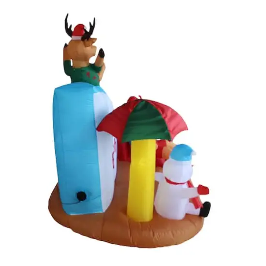 7ft. Inflatable Santa's Beach Club {3}