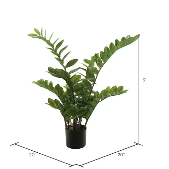 36" Potted Green Zamifolia Artificial Bush {5}