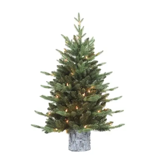 3ft. Pre-LIt Artificial Christmas Tree in Planter, Clear Lights {1}