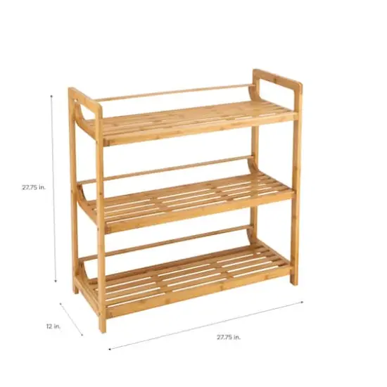 Organize It All Bamboo Double Wide 3-Tier Shelf  {7}