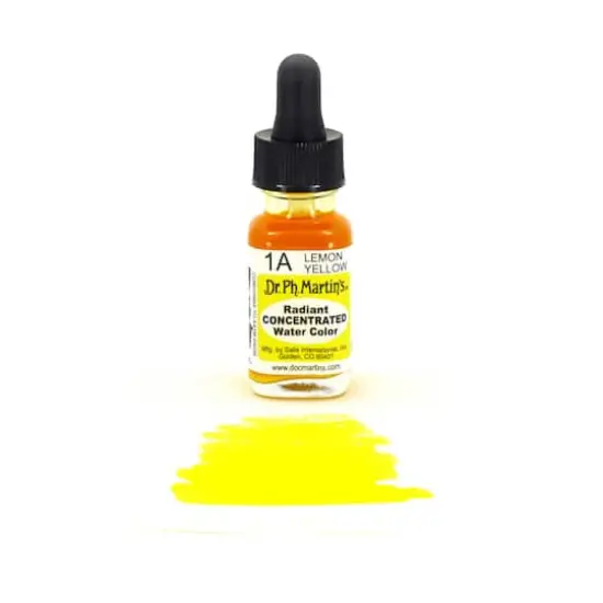 Dr. Ph. Martin's® Radiant Concentrated Watercolor, 0.5oz. 1A Lemon Yellow {4}