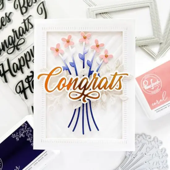 Pinkfresh Studio Essentials Blanket Stitch Rectangle Die Set {4}