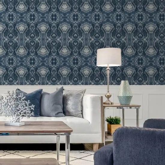Surface Style Mineral Springs Peel & Stick Wallpaper Indigo {8}