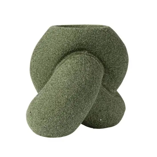 Hello Honey&reg; 4" Green Stoneware Tealight & Taper Candle Holder {11}