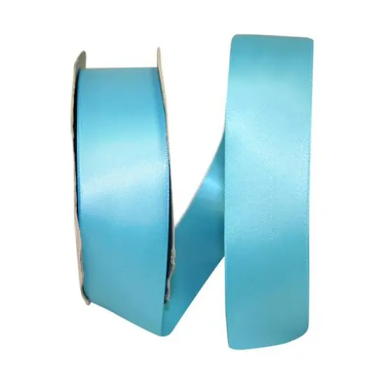 JAM Paper 1.5"x 50yd. Double Face Satin Ribbon Turquoise {1}