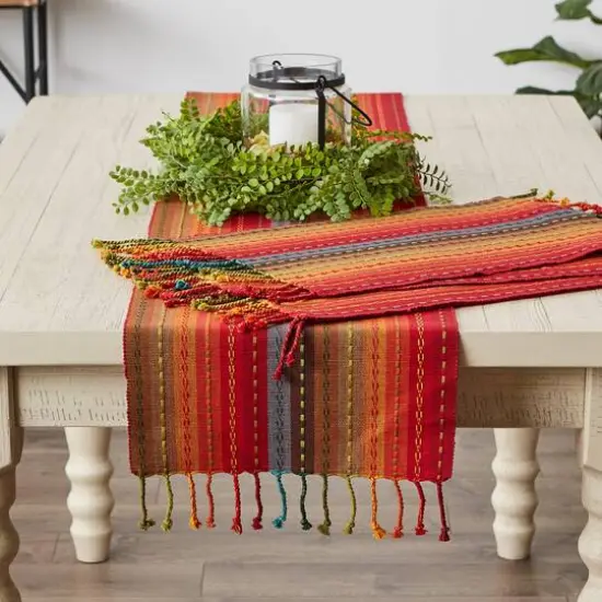 DII&reg; Spice Tonal Stripe With Fringe Placemats, 6ct. {6}