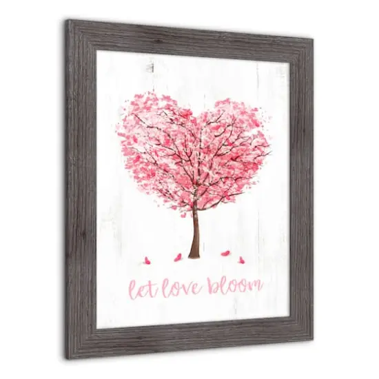 Blooming Love Tree 16" x 20" Western Gray Framed Print {3}