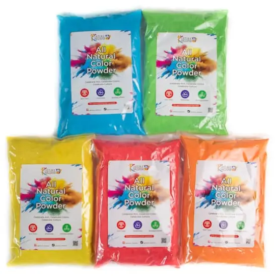 Kulture Khazana Holi 1lb. Color Powder Bags, 5ct. {1}