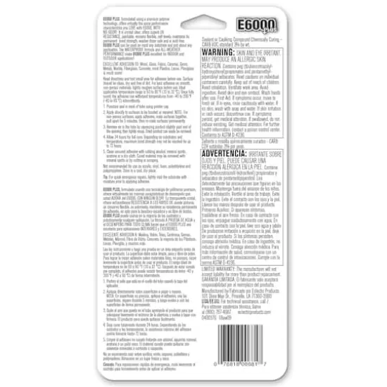 E6000&reg; Plus Crystal Clear All-Weather Adhesive {6}