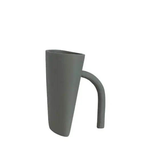 Hello Honey® Bloomingville 8.5" Gray Modern Textured Metal Vase {1}