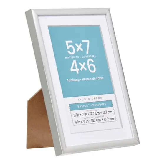 Basics&trade; Tabletop Frame with Mat by Studio D&eacute;cor&reg; Silver {3}
