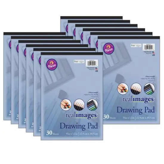 Pacon&reg; Real Images&trade; 9" x 12" Drawing Pad, 12ct. {1}