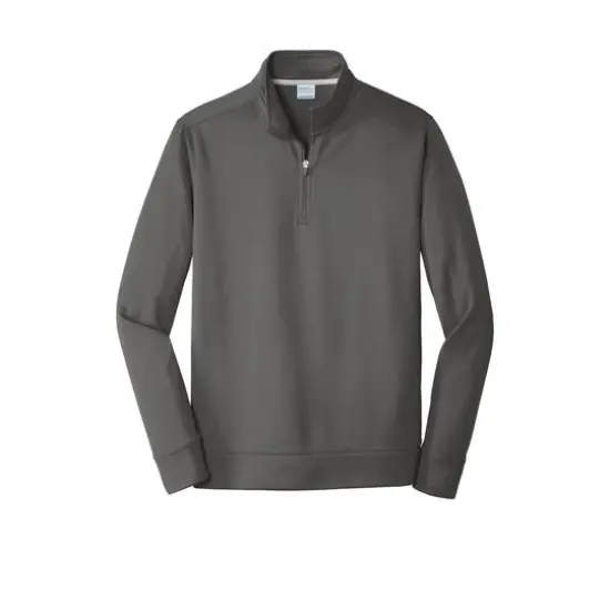 Port & Company&reg; Performance Fleece 1/4-Zip Pullover Sweatshirt Charcoal {1}