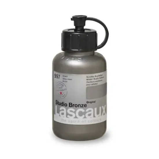 Lascaux Studio Bronze Acrylic Paint, 85mL Stainless Steel {4}