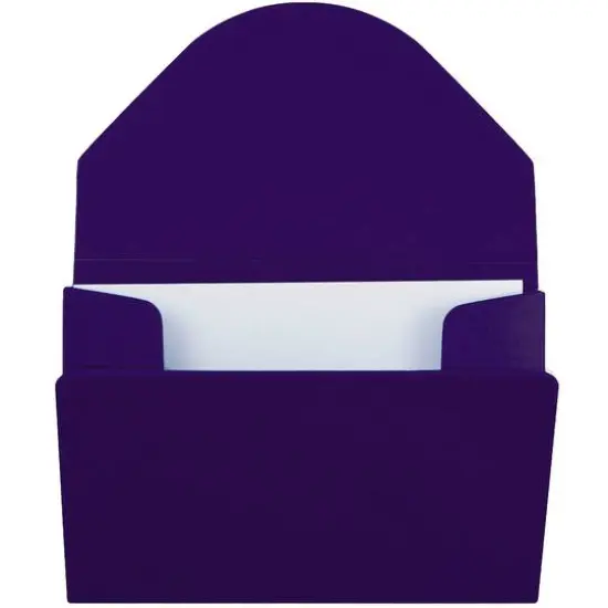 JAM Paper Plastic Business Card Holder Case Purple Solid {4}