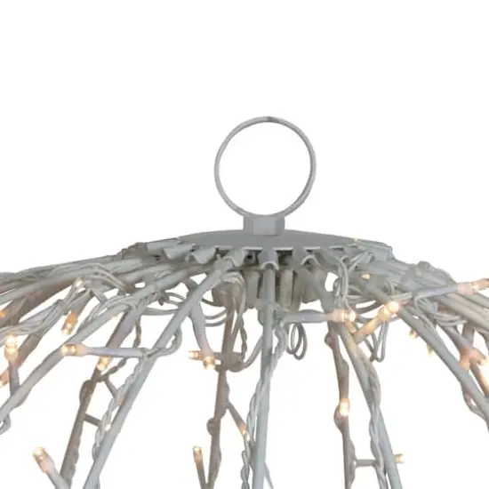 23'' Warm White LED Lighted Christmas Hanging Ball Decoration {5}