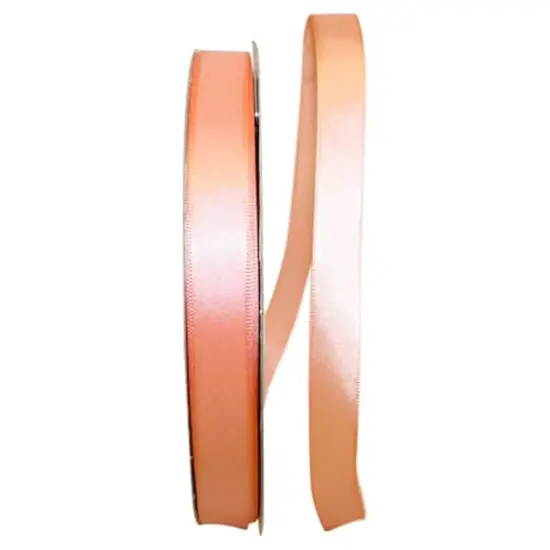 JAM Paper 5/8" x 100yd. Satin Single Face Ribbon Peach {1}