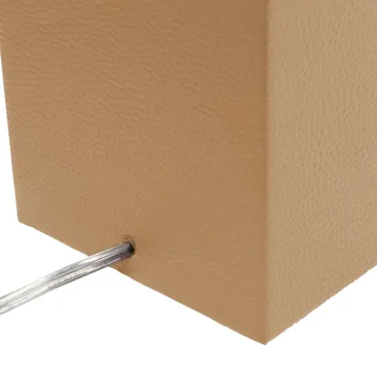 Lalia Home Lexington 21" Leather Home D&eacute;cor Table Lamp Beige {10}