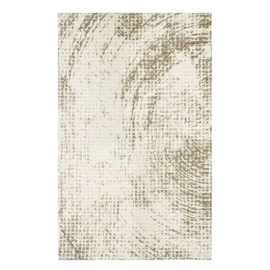 Glitzhome&reg; 5ft. x 8ft.Ivory & Tan Abstract Area Rug {1}