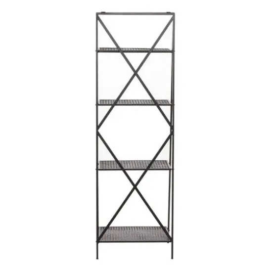 4.75ft. Black Metal Industrial Shelves {6}