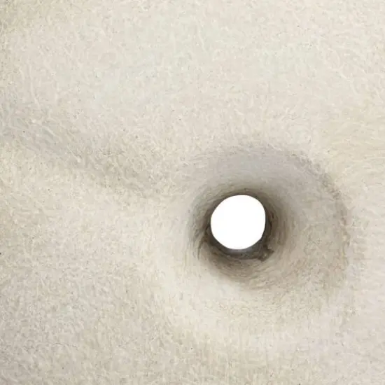 Hello Honey&reg; Bloomingville 9" Tan Modern Terra Cotta Vase with Cut Out Detail {4}