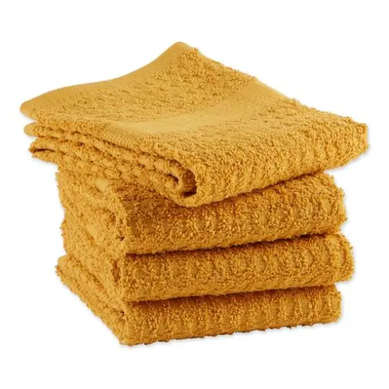 DII&reg; Solid Honey Gold Waffle Terry Dish Towels, 4ct. {4}