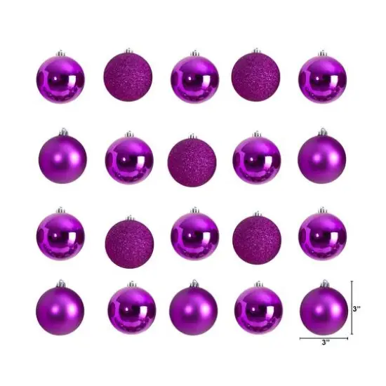 20ct. 3" Pink Shatterproof Christmas Ornaments {3}