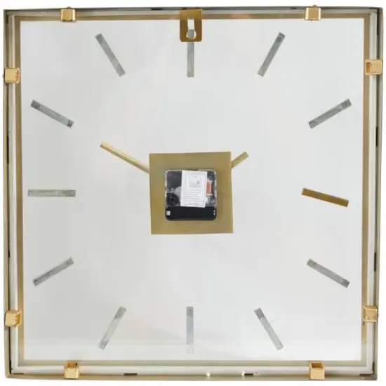 16" Gold Stainless Steel Wall Clock with Clear Face {5}