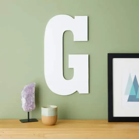 13" White MDF Uppercase Letter by Make Market&reg; G {3}
