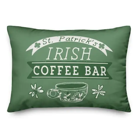St. Patrick's Irish Coffee Bar Throw Pillow {1}