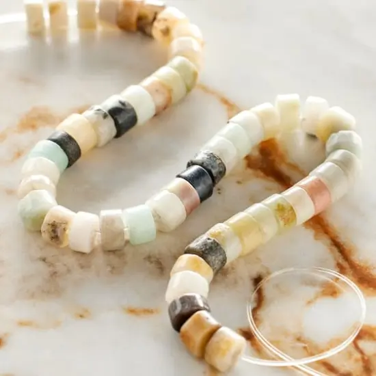 Aqua Amazonite Round Heishi Beads by Bead Landing&trade;, 6mm {3}