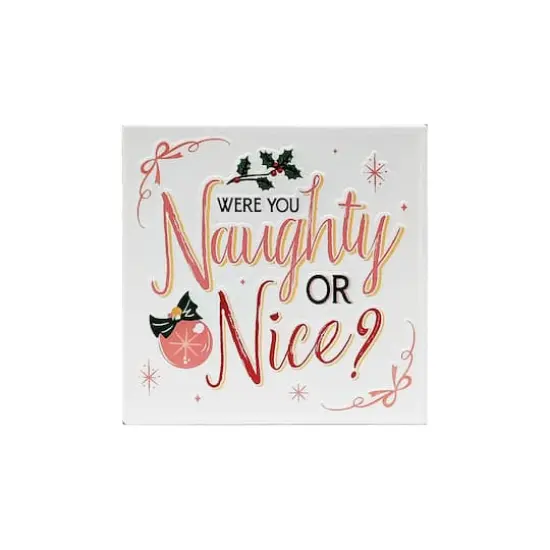 7" Naughty or Nice Metal Tabletop D&eacute;cor by Ashland&reg; {1}