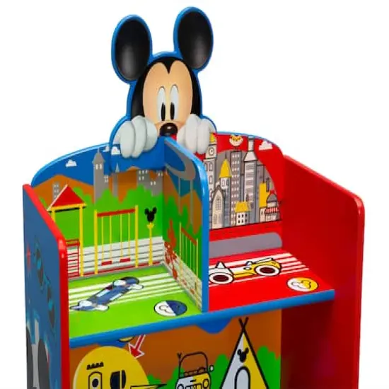 Disney&reg; Mickey Mouse Wooden Playhouse 4-Shelf Bookcase  {4}