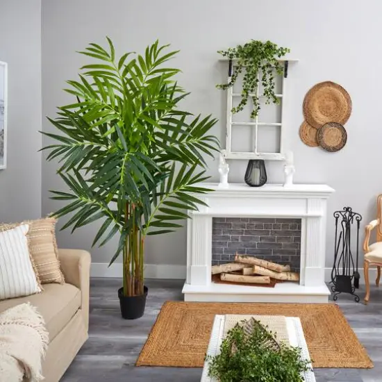 8ft. Potted King Palm Artificial Tree {6}
