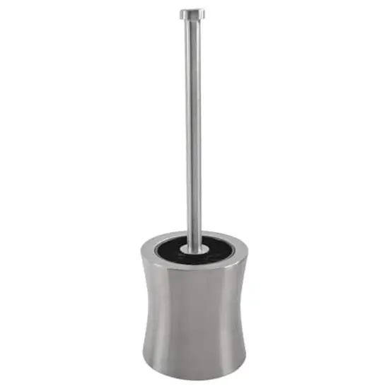 Bath Bliss Hour Glass Shaped Stainless Steel Toilet Brush & Holder {1}
