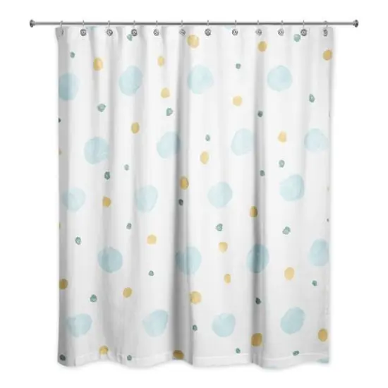 Cute Dots Shower Curtain Blue {1}