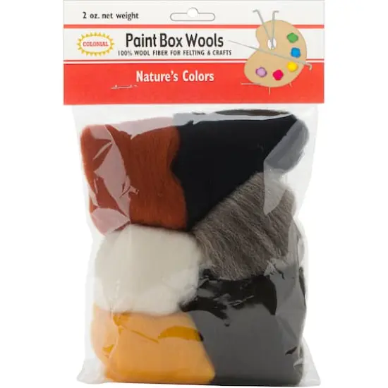 Colonial Paint Box Wools Nature's Colors Roving Set {1}