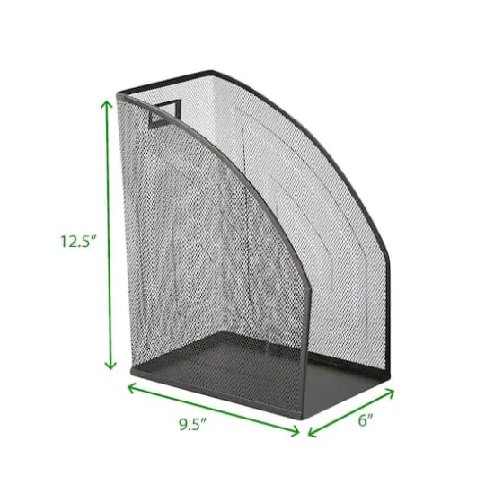 Mind Reader 2 Pack Black Jumbo Metal Mesh File Organizer {2}