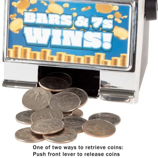Toy Time Burning 7s Tabletop Slot Machine Coin Bank {6}