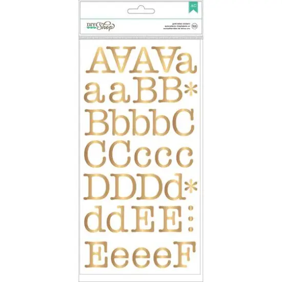 American Crafts™ DIY Shop Gold Typewriter Letter Stickers {1}