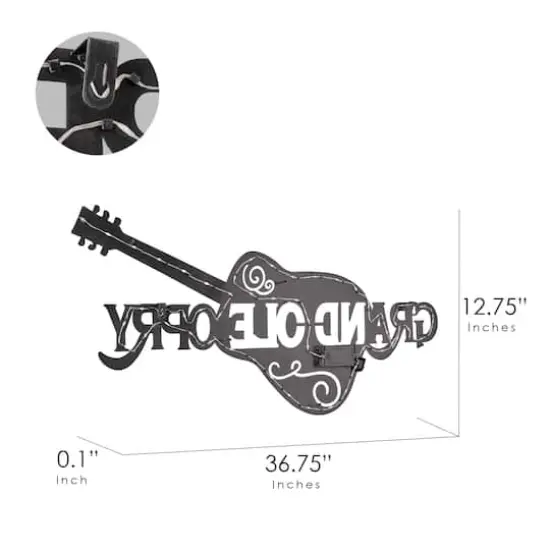 American Art Decor Grand Ole Opry laser Cut Guitar Metal Sign Featuring Back Lit LED - 36" x 17.6" {8}