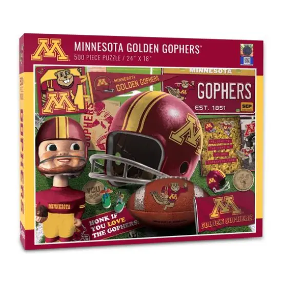 College Team Retro Series 500 Piece Puzzle Minnesota Golden Gophers {1}