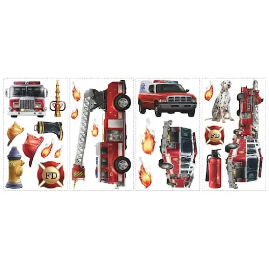 RoomMates Fire Brigade Peel & Stick Wall Decals {1}
