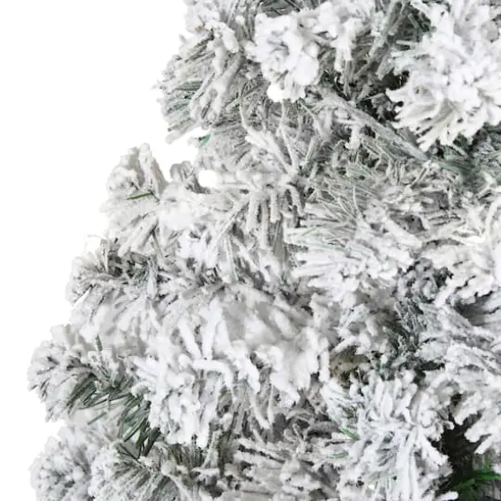 3ft. Unlit Flocked Rock Springs Spruce Artificial Christmas Tree {4}