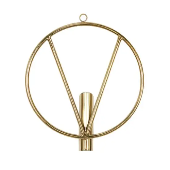 Set of 3 Gold Stainless Steel Modern Wall Sconce, 8" x 8" {7}