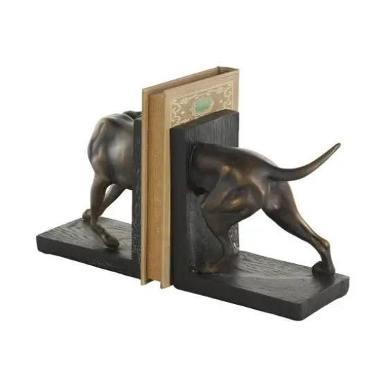 7" Black Greyhound Decorative Bookend Set {7}